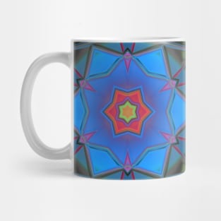 Mosaic Kaleidoscope Flower Rainbow Mug